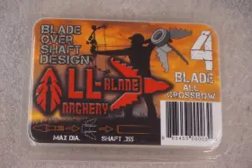 All-blade Archery 6345300003 All-blade Crossbow Broadheads 4-blade Fixed Serrated Over Shaft Design
