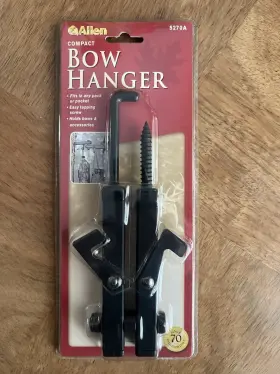 5270a Allen Compact Bow Hanger Black Easy Tapping Screw Holds Bows And Accessories
