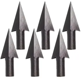 Ameyxgs 667176758571 6/12pcs 8mm Diameter Metal Traditional Broadheads Archery Glue On