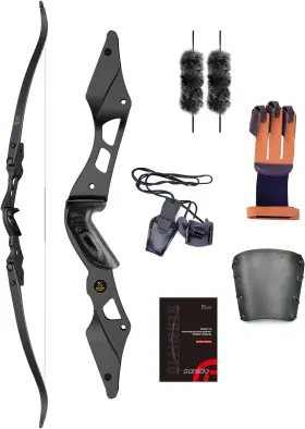 Archery 445002798778 Hermit 10 Ilf Recurve Bow Kit For Adults 60 Inch -62 30-55lbs Right Handed