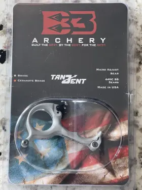 B3 Archery 850001576796 Tanjent Hinge Style Bow Release With Micro Adjust Sear Brass Hand