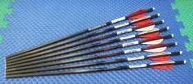 Barnett 042609190027 20 Inch Carbon Crossbow Arrow R/r/w 3 Vanes No Field Points 8-pack