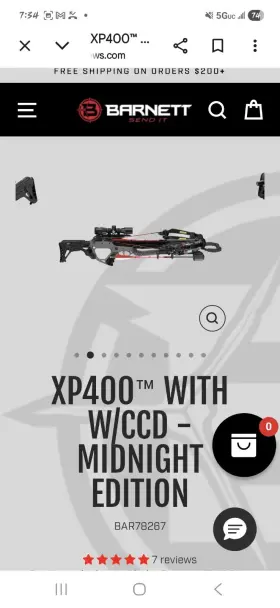 Barnett Bar78267 Xp400 Midnight Edition 400 Fps Compound Crossbow 4x32 Scope