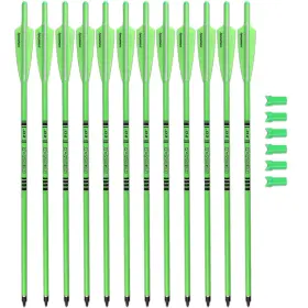 Bowsoul 716032203608 Crossbow Bolts 20inch Fluorescence Color Carbon Hunting Arrows With