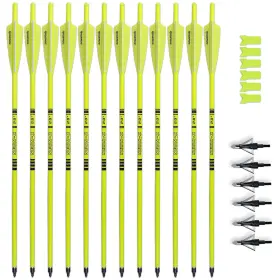 Bowsoul 716032203622 Crossbow Bolts 20inch Fluorescence Color Carbon Hunting Arro