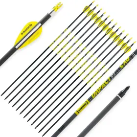 Bowsoul 716032687224 Carbon Arrows 12pk 100% Pure Hunting Target Practice Wit