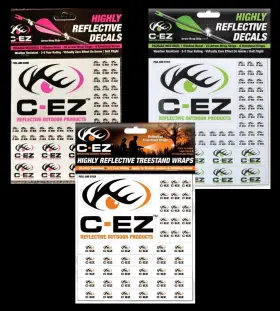 C-ez Reflective Outdoor Products 619159616132 Lot Of 3 Packs Highly Archery Decals Wraps 87 Total