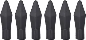 Cchude 632016600303 25 Pcs Soft Rubber Practice Arrowhead Safety Glue On Target Arrow Tips Black