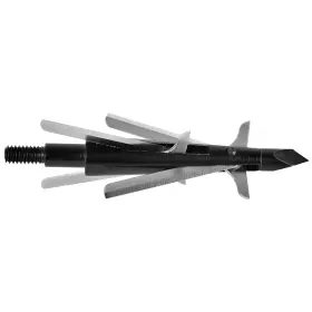 Cqwsbsy 788609636041 6pk Hunting Broadhead 100 Grain 4 Mechanical Blade For Black Silver
