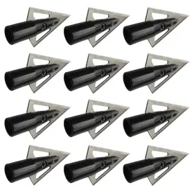 E5e10 707948595215 Traditional Wooden Arrow Specific Hunting Broadheads - 12pcs 135 Black