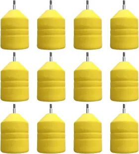 E5e10 735317603957 Soft Foam Arrowheads Yellow Diameter 2 Inch Hunting Game Practice Safe 12pcs
