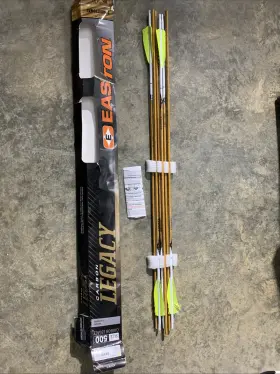 29763 Easton Carbon Legacy 500 Arrows 4ftft Helical Feathers 6 Pack Read Description