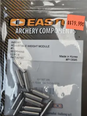 730763 Easton Adjustable Point System Weight Module 50 Gr. 12 Pk
