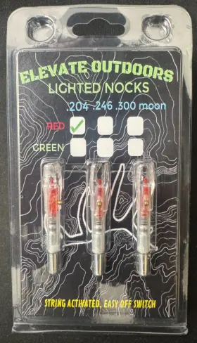 Elevate Outdoors 789091891970 Lighted Arrow Nocks .204 Red 3 Pack New