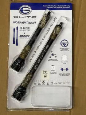 Elite 745167140519 2 Carbon Micro Stabilizer Bars 8 Inch And 10 Camo Strata Hunting Bow