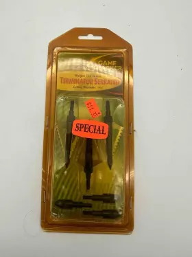 1130 Game Tracker Terminator Serrated Fixed Broadheads 125 Grains Box Of 3 Nos
