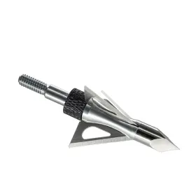 Geordn 788934994113 100 Grains Archery Hunting Broadheads 1-1/8 Inch Cutting Gray Black-6 Pk
