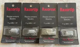 01905 Grim Reaper Razortip 4 Packs Replacement Blades - 75 Gr Mini 1-1/8 Inch Model
