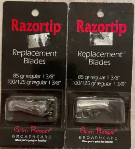 01906 Grim Reaper Razortip 2 Packs Replacement Blades - 85 100/125 Gr Model