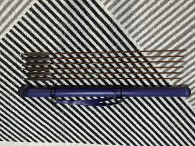 8025 Ishi-bashi Ya Hayabusa Arrows Carbon Shaft With Eagle Feathers Set Of 6 In Case - 109cm