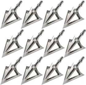 Jianzd 603922901112 Archery Broadheads 100 Grain Fixed 12pcs X1-100grain-silvery-12pcs