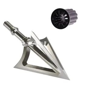 Jianzd 717410969338 Archery Broadheads 100/125 Grain Fixed Blades Stainless Steel Hunting Broadhe