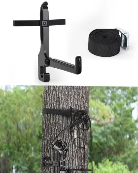 0201705 Langziht Treestand Bow Hanger With Strap - Saddle Hunting Folding Lightwe