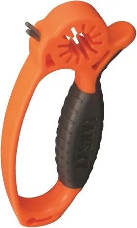 Lansky 757183460021 3-in-1 Broadhead Sharpener Tool With Wrench One Size Orange