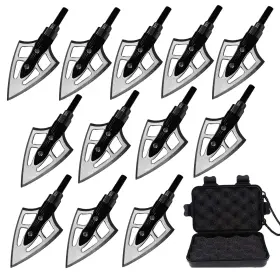 Leemui 768564763471 Stainless Steel Hunting Archery Broadheads Blades Grain Screw-in Arrow Heads