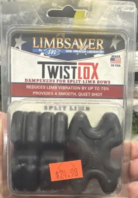 4720 Limbsaver Twistlox Split-limb Bow Dampeners Black Noise/vibration Easy Install