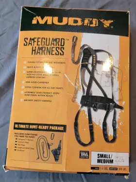 Mud-msh400-sm Muddy Outdoors Safeguard Harness Black Small/medium New In Box