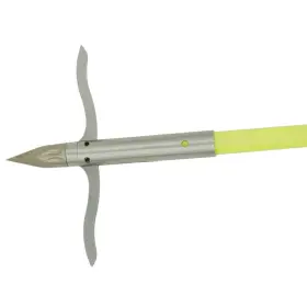 Muzzy 050301103436 Classic Fish Arrow Chartreuse With Iron 2 Barb Point