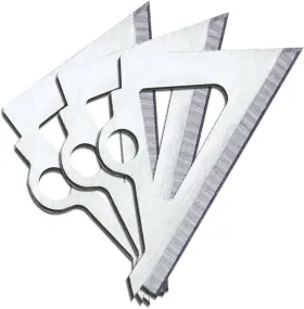 Muzzy 050301308008 Broadheads New Replacement Blades For Trocar Series 3 One Size Multi