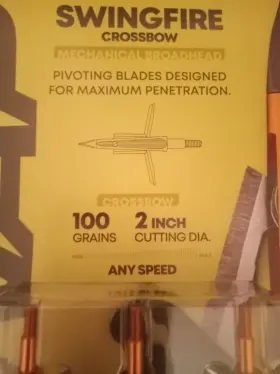 100gr Nap 033576600176 Killzone Swingfire Broadheads 100 Grain 3 Pack