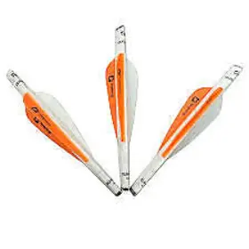 60634 Nap Quikfletch Quickspin Crossbow Vanes 2 Inch White/orange/orange