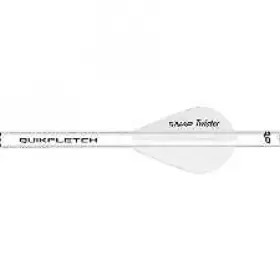 60678 Nap Quikfletch Twister Vanes Crossbow 2 Inch White/white/white