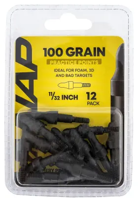 Nap60p3dp1132 Nap New Archery Products 888151019924 3d Practice Points Field Tips Fixed 100 Gr Black/ 12 Pack