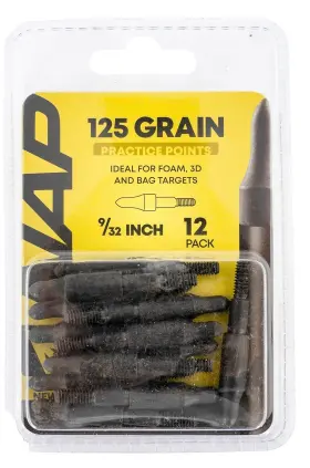 Nap60p3dp932 Nap New Archery Products 888151023419 3d Practice Points Field Tips Fixed 100 Gr Black/ 12 Pack