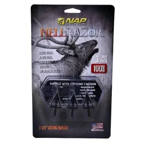 New Archery Products 033576604105 Hellrazor Hunting Broad Head 100 Grain 3/pack 60-410