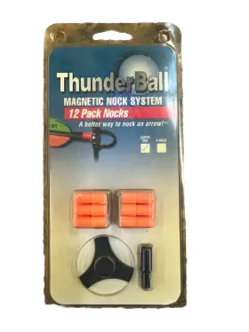 New Archery Products Corp. 033576604518 Thunderball Magnetic Nock System 12 Pack Nocks Orange