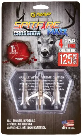Nap-60-200 New Archery Products Nap Spitfire Maxx 125 X-bow Tt 4-pack Multi