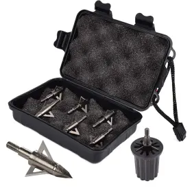 Bh-b029-125si-6p Nika Archery 100 Grain 125gr Broadheads 3 Fixed Steel Blade With Broadhead Ca