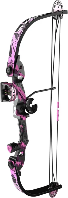 Bar30018 Nobrand Youth Compound Bow Rh 17-22lb 18-22in 3pin 2arr Quiver