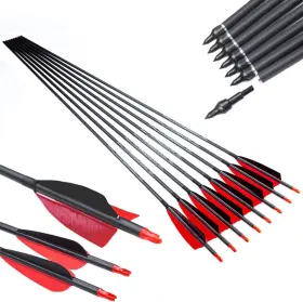 Hlxgbs-500-32 Nobrand Carbon Arrows 300-800 Spine For Recurve/compound/longbow 30/32 Inch 12pcs