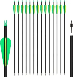 Ns-11 Nobrand 14 Pack 31 Inch Carbon Arrows For Recurve Bows Spine 500 Removable Tips