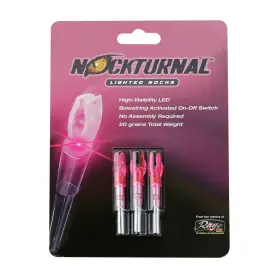 Nockturnal 818322010603 Lighted G Nock 3 Pack Pink