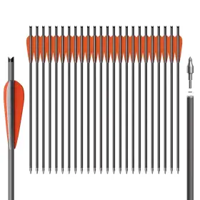 Northspoor 667619762318 24pcs 20 Inch Crossbow Bolt Hunting Carbon Arrows For Outdoor Target Practice