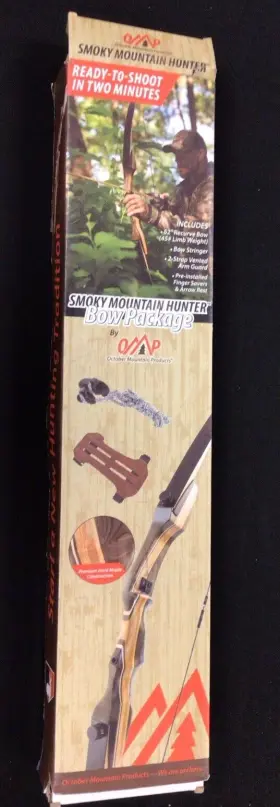 October Mountain 811314022950 Smoky Hunter Bow Package 62 Inch 45 Lbs