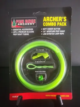 2584-lg Pine Ridge Archery Archers Combo Pack Includes Peep Sight Tubing Kisser Etc