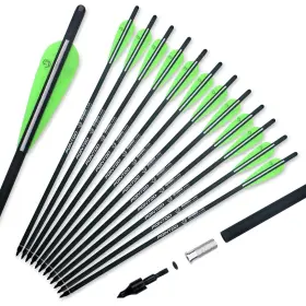 Rope-195 Pointdo 20inch Carbon Crossbow Bolts Hunting Arrows With 4 Inch Vanes And Replac